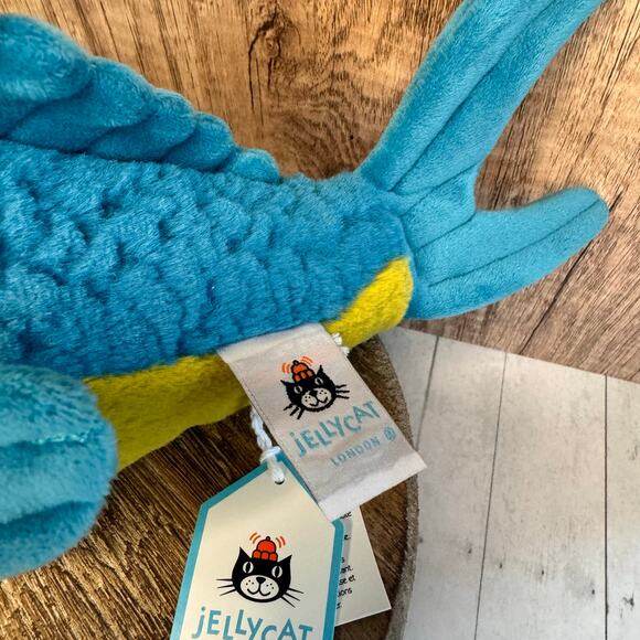 Jellycat Delano Dorado Fish FAST SHIP NEW Jellycat Fish Rare RETIRED - Picture 5 of 12